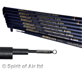 9m top Performance Spirit of Air telescopic flag pole