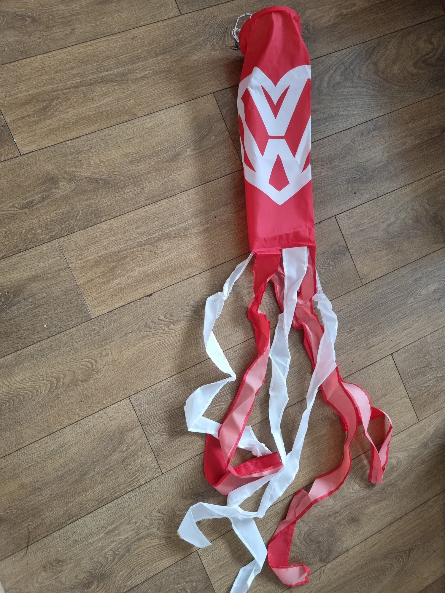 VW Heart love my dub tube windsock 60inch RED