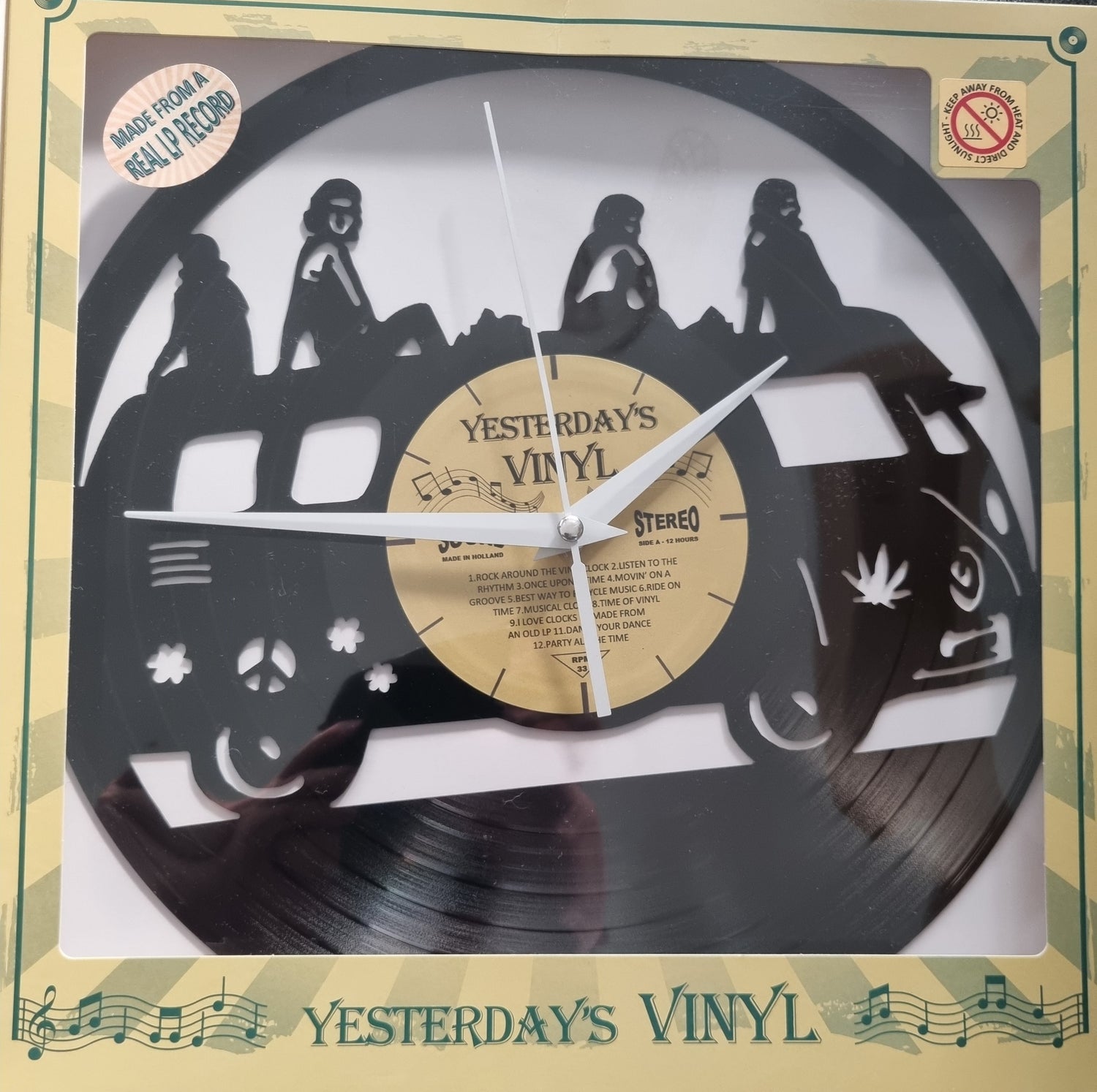 Vinyl record DUB splitscreen T2 clock