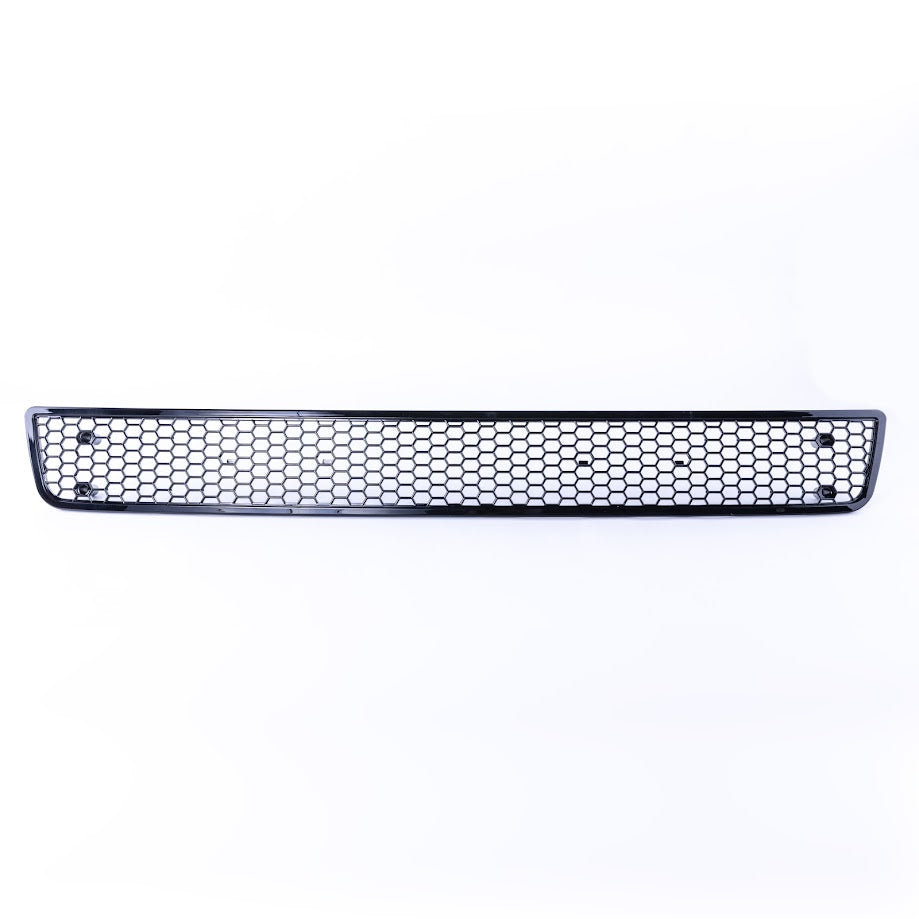 For VW T5.1 Honeycomb Gloss Black Bumper Grille + Fog Light Trims + Number Plate Trim Sportline Painted and Ready to Fit