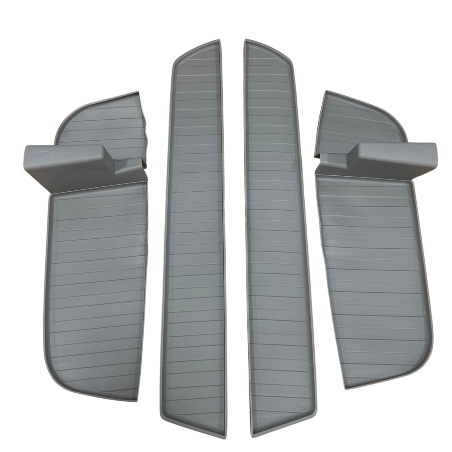 For VW T6.1 Transporter Rubber Door Liner Pocket Inserts Grey Campervan Conversion