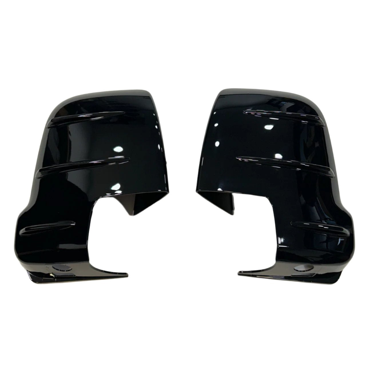 For Mercedes Sprinter Dodge 907 Wing Mirror Covers with Indicator - Gloss Black (Set of 2) - Replacement Caps for 907 Models