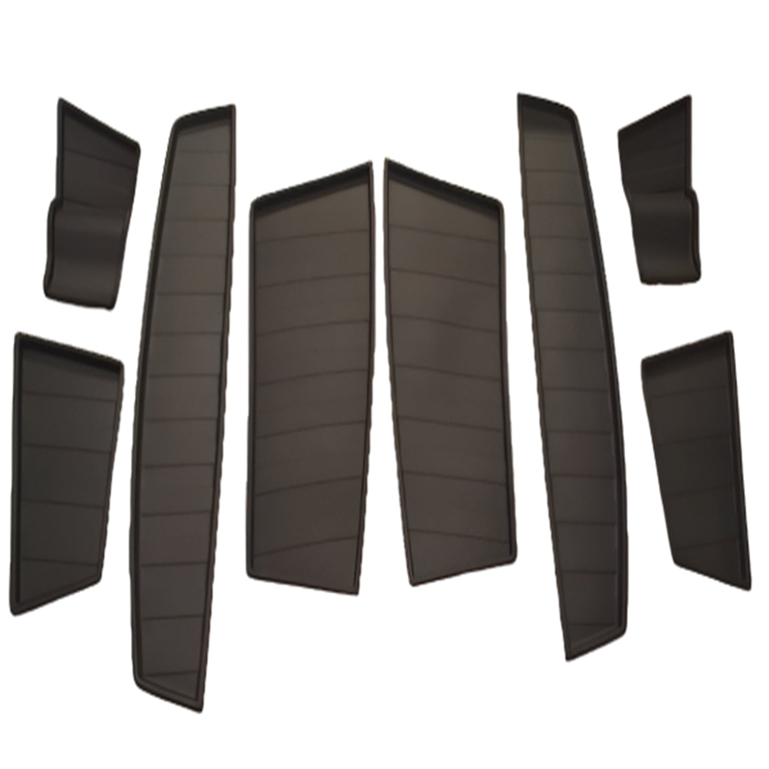 For Fiat Scudo Door Pocket Rubber Inserts & Mats – Black Interior Storage Liners