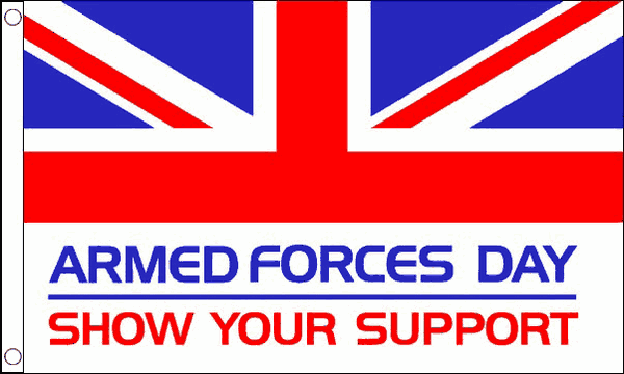ARMED FORCES DAY flag 8ft x 5ft