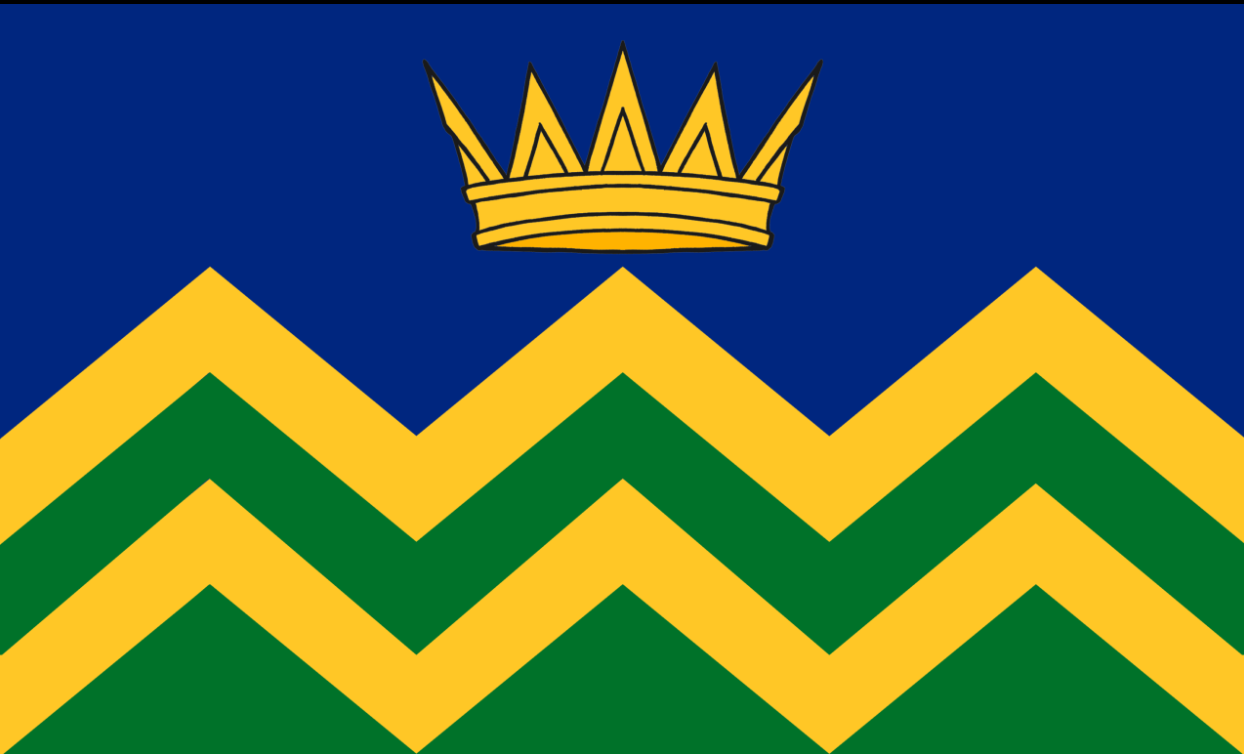 Cumbria regional flag 5ft x 3ft with two metal eyelets