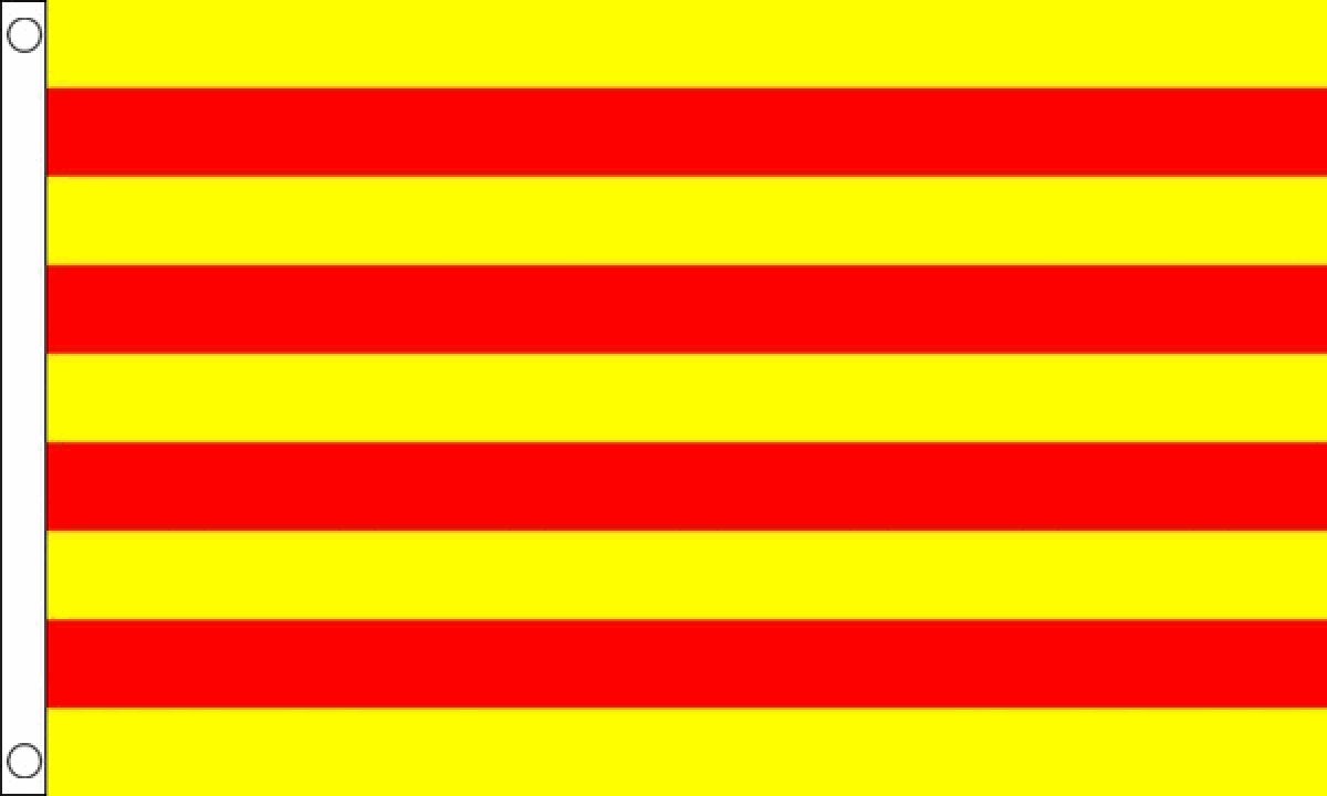 Catalonia flag 5ft x 3ft with eyelets