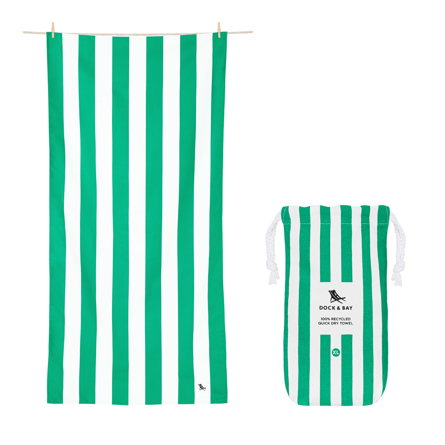 XL Cancun Green Beach Towel