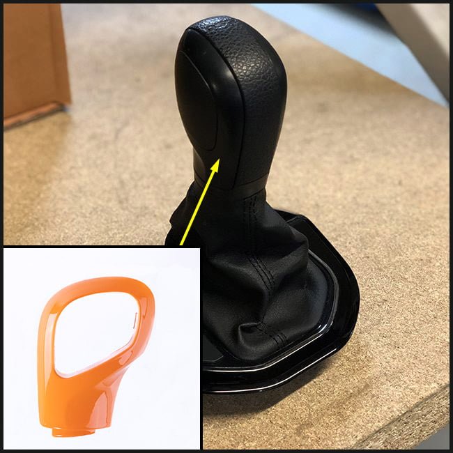 For VW T6.1 Transporter DSG Gear Knob Styling Caps – Orange Painted Upgrade, Ready to Fit