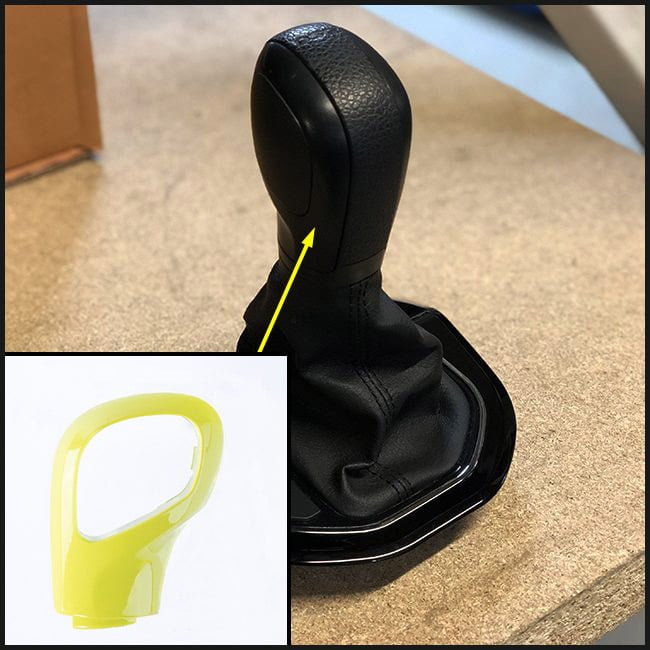 For VW T6 Transporter DSG Gear Knob Styling Caps – Yellow Painted Upgrade, Ready to Fit