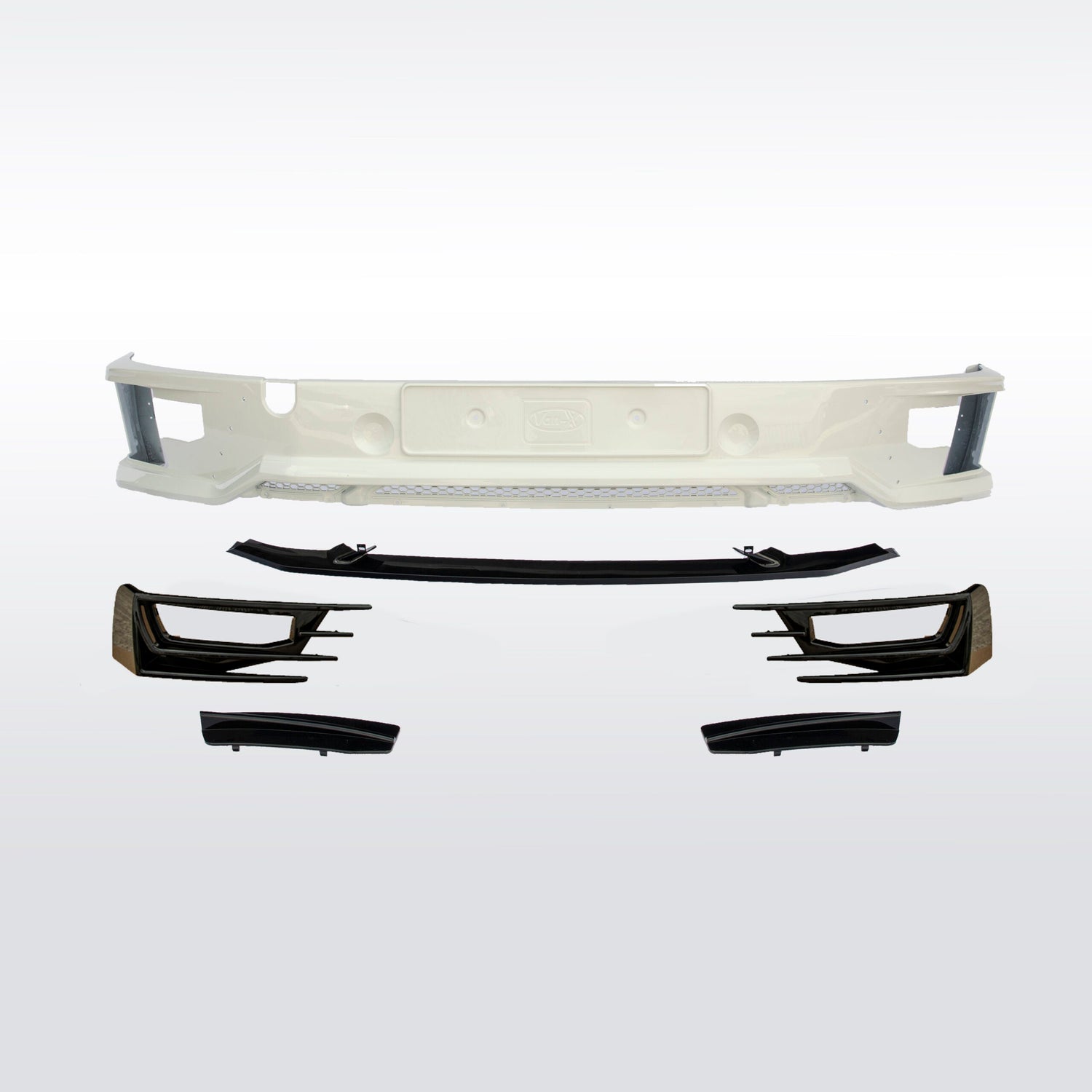 For VW T5.1 Transporter Front Sportline Spoiler and Splitter – T5-X Styling, Painted & Ready to Fit