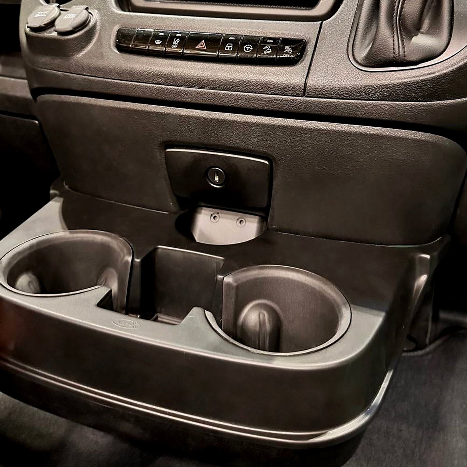 For Vauxhall Movano Cupholder Console - Black | Van-X