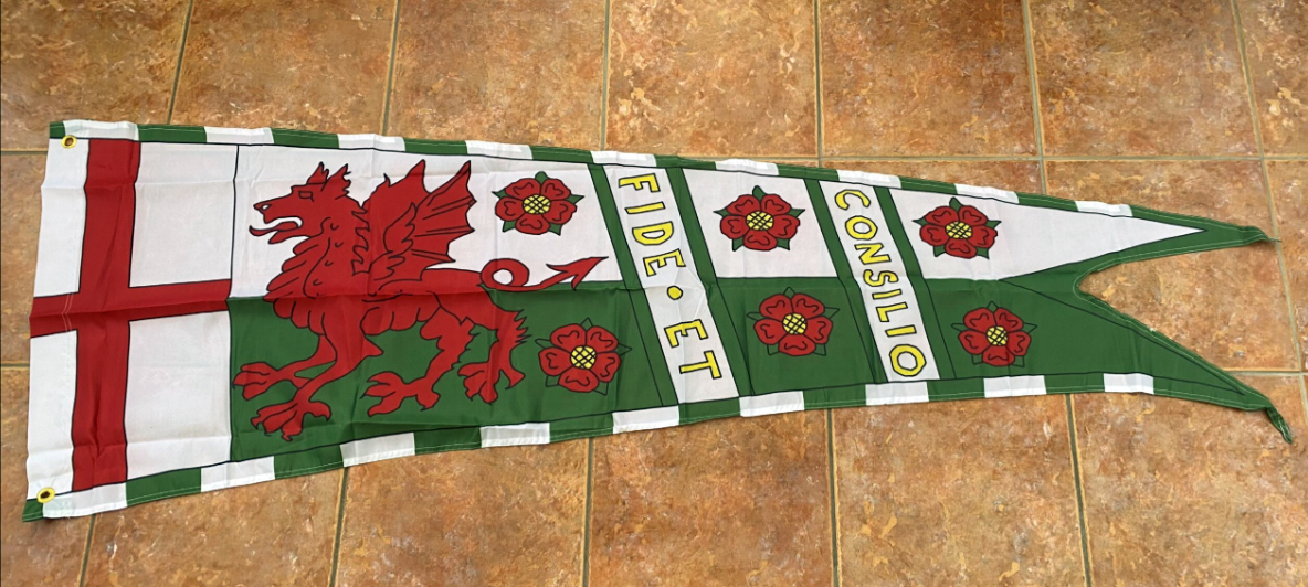 Henry VII Tudor battle standard 200cm x 70cm polyester with 2 eyelets