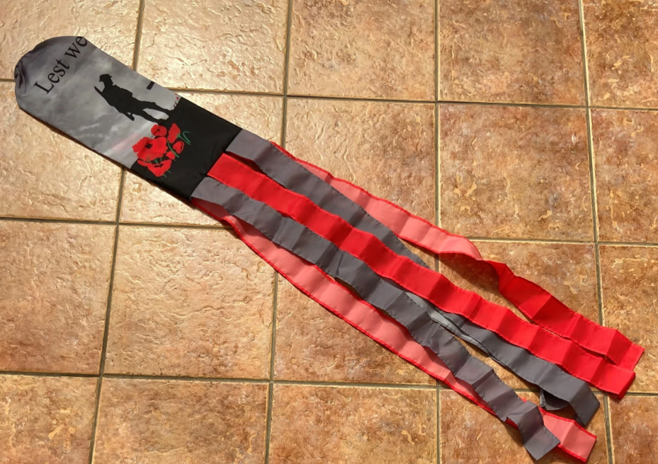 Lest we forget remembrance tube windsock 60inch