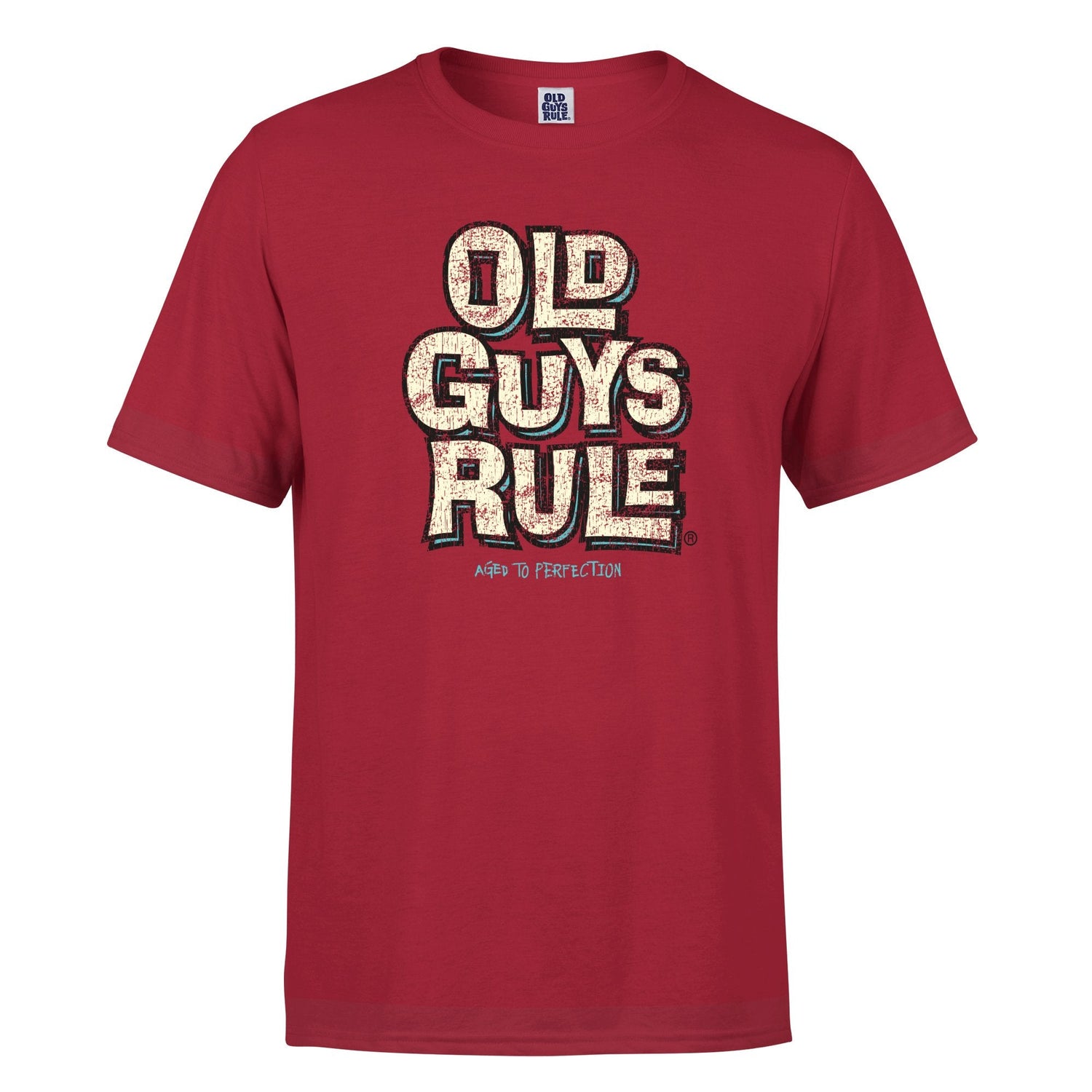 Old Guys Rule Aged to Perfection tee shirt Burgundy