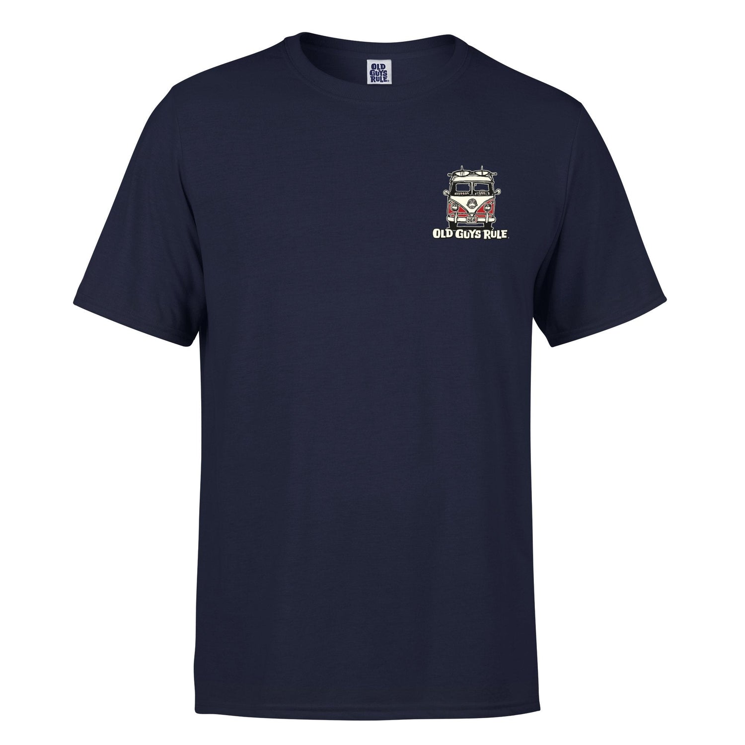 Old Guys Rule Good Vibrations tee shirt Blue