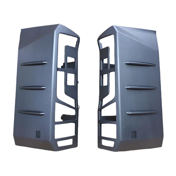 For MAN TGE Rear Light Guards - Ultimate Matte Black Hammerite Protection (2018+)