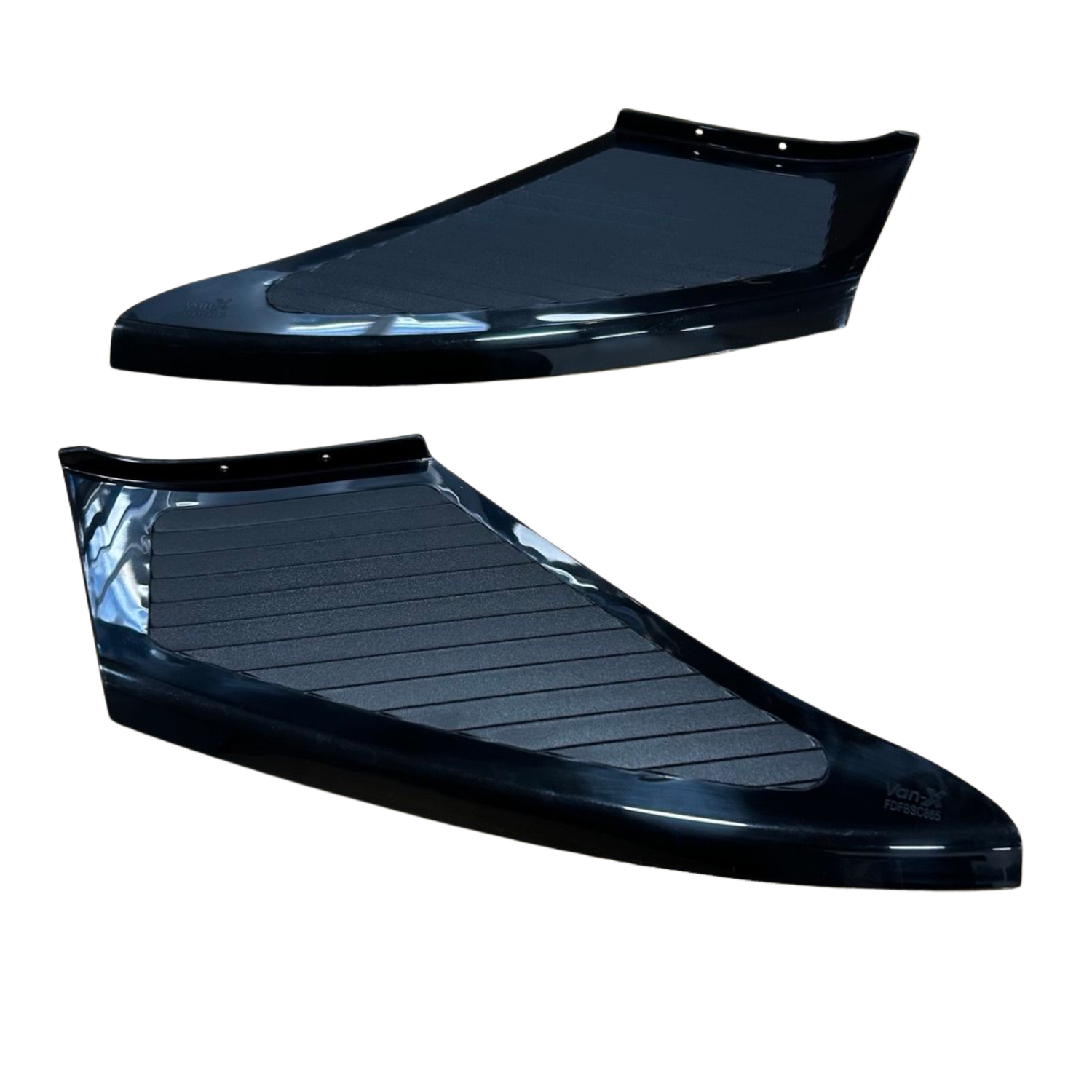 For Citroën Relay Front Bumper Foot Plate Protectors – Black, Set of 2 | Van-X