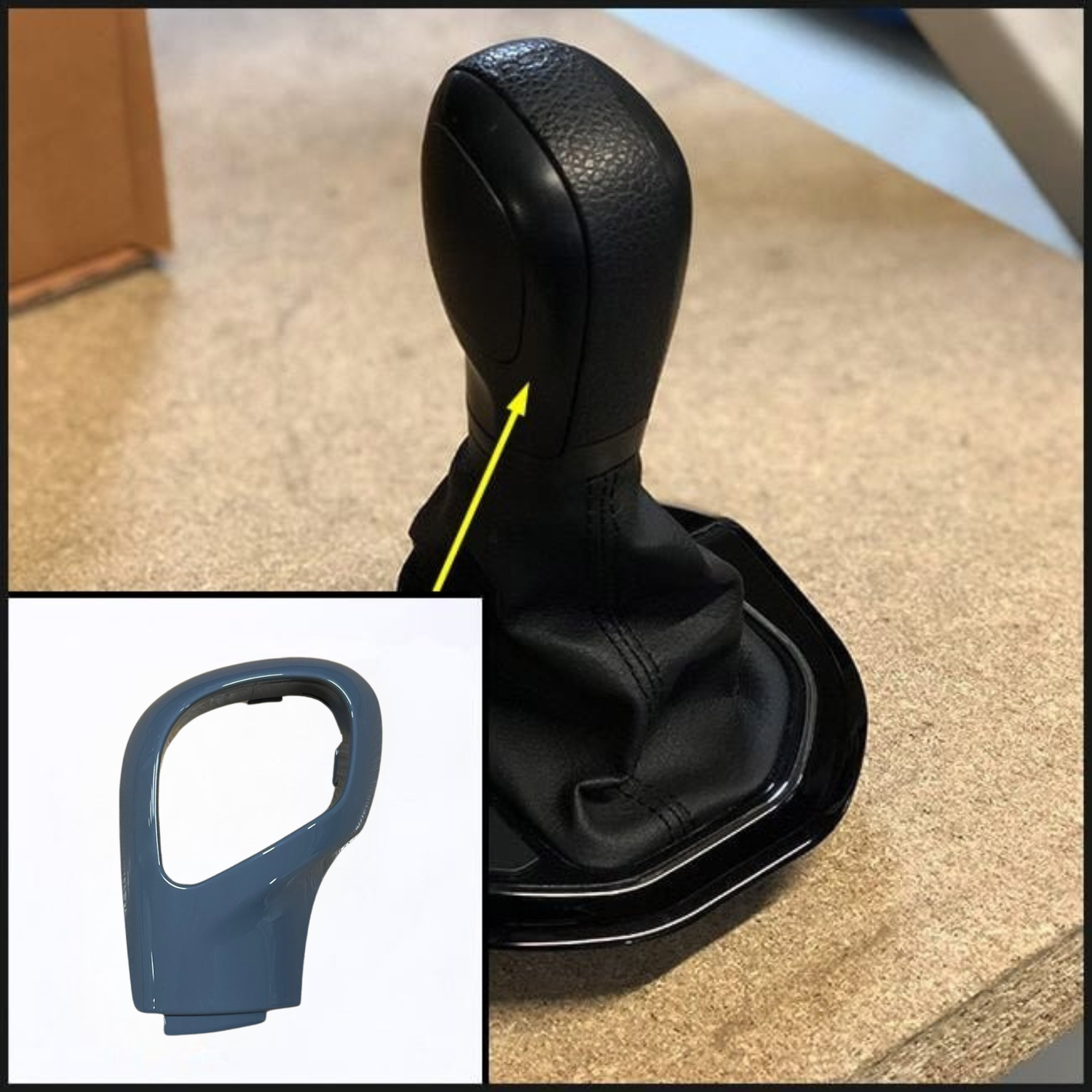 For VW T6.1 Transporter DSG Gear Knob Styling Caps – Grey Painted Upgrade, Ready to Fit