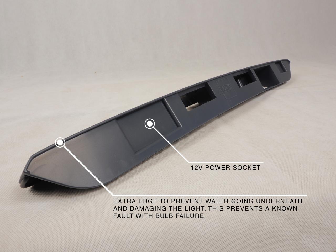 For VW T5, T5.1 Barn Door Rear Number Plate Unit Modified Version - Primer