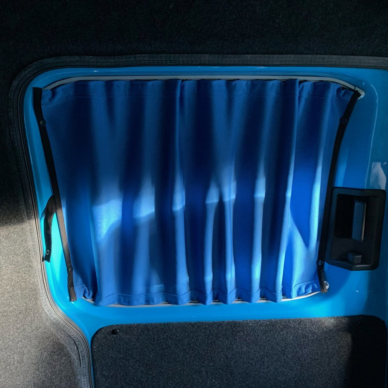 For VW Caddy Van Conversion Premium Window Curtains - Black/Blue - CREATE YOUR OWN BUNDLE! Van-X