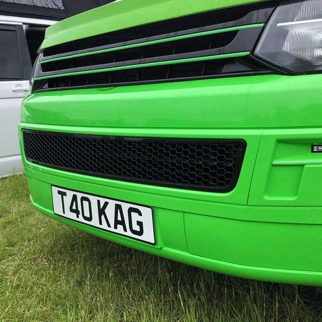 For VW T5.1 Honeycomb Bumper Mesh (Matte Black) Painted and Ready to Fit