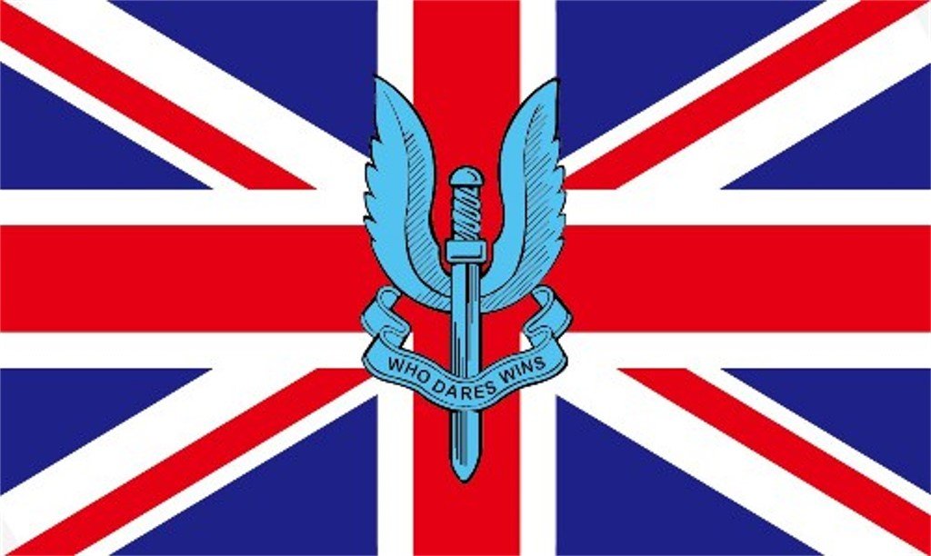 Special air service SAS Who dares wins flag 5ft x 3ft with eyelets
