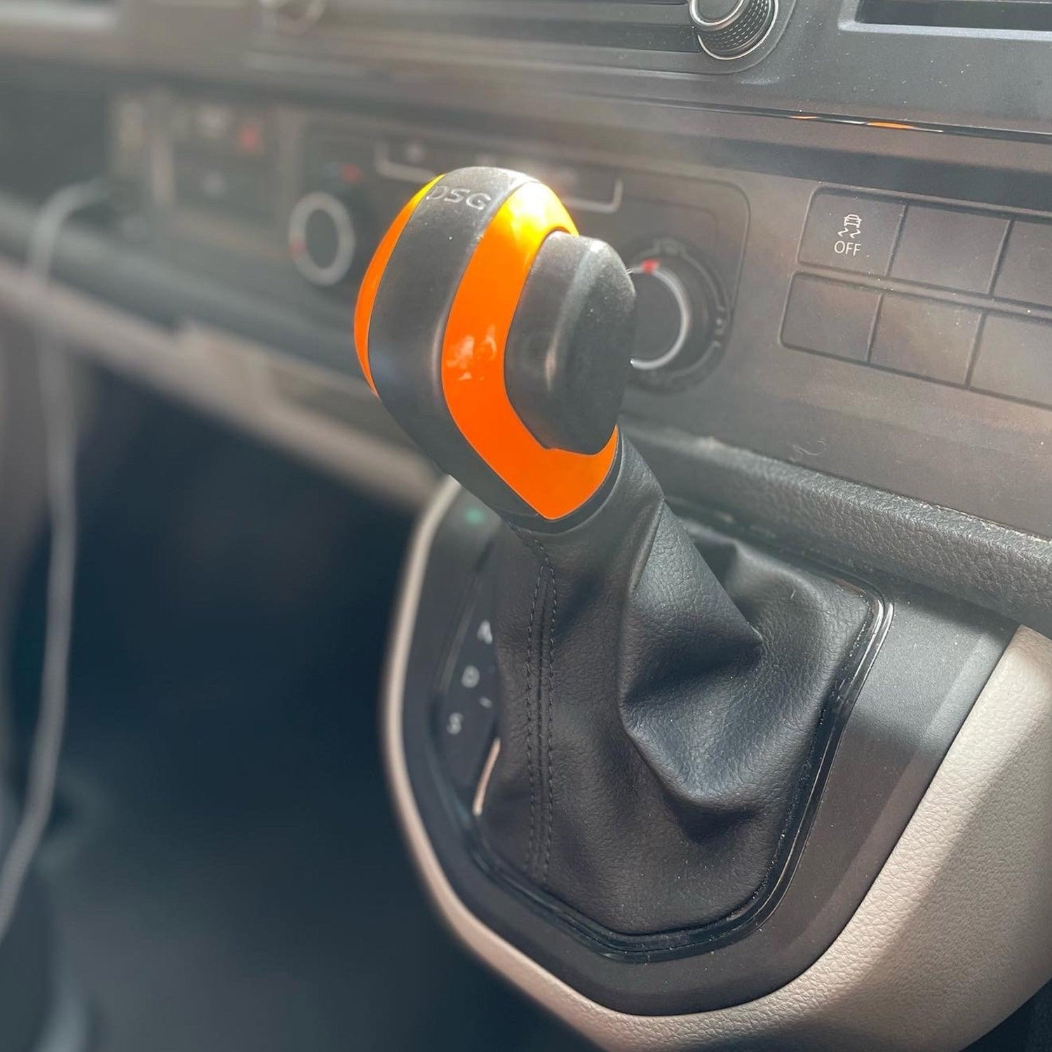 For VW T6 Transporter DSG Gear Knob Styling Caps – Orange Painted Upgrade, Ready to Fit