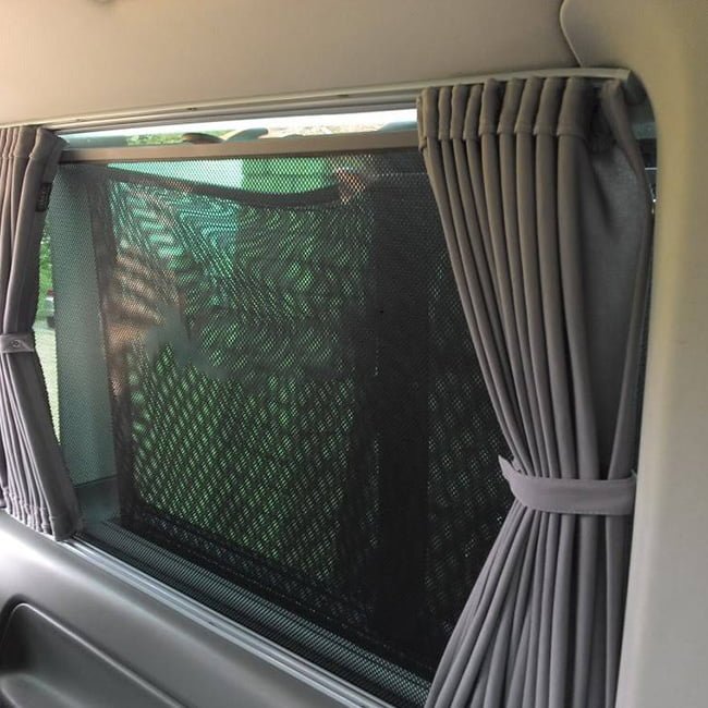 For Mercedes Vito MK2 Bare-Metal Window Curtains Eco-Line - Grey | Van-X