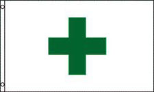 Green cross first aid flag 5ft x 3ft
