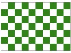 Chequered check flag green white 5ft x 3ft