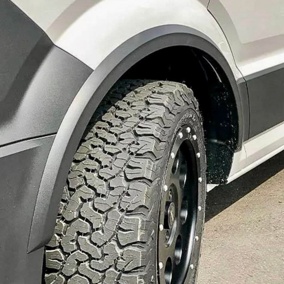 For VW New Crafter / MAN TGE Wheel Arch Trims - Grey Primer 4 Piece Styling Kit | Van-X