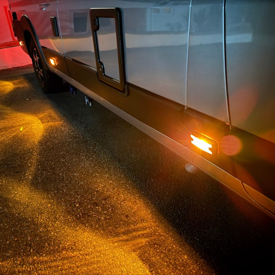 For Fiat Ducato Signal Mark Cover/Guard - Gloss Black | Van-X