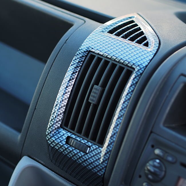 For Fiat Ducato Dashboard Air Vent (Silver Carbon) | Van-X