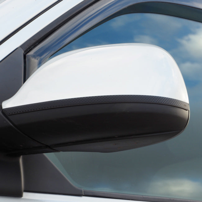 For VW T5.1 Transporter Wing Mirror Trims – Stainless Steel Carbon Film Covers