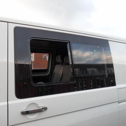VW T5 Transporter Glass Side Sliding Window Smoked