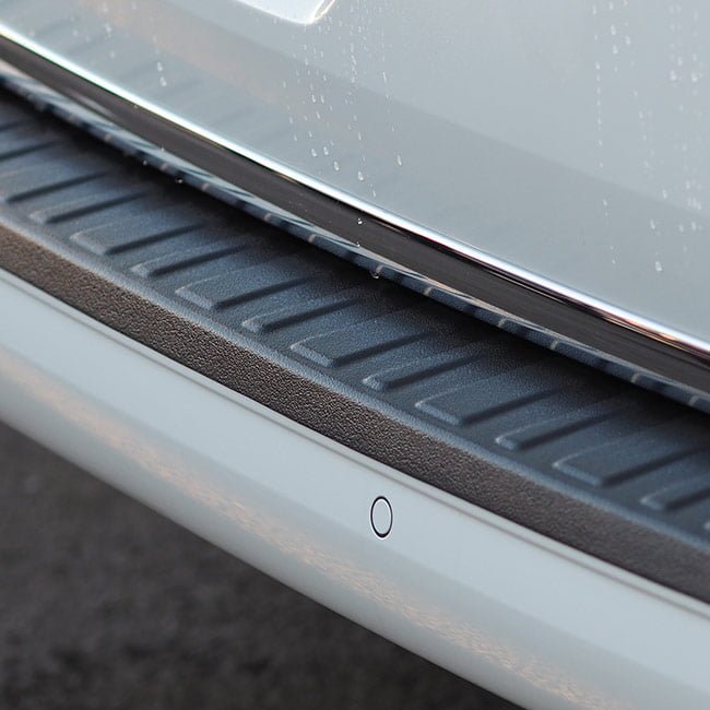 For VW T6.1 Transporter Multivan Rear Bumper Protector – Black Plastic Tailgate Guard