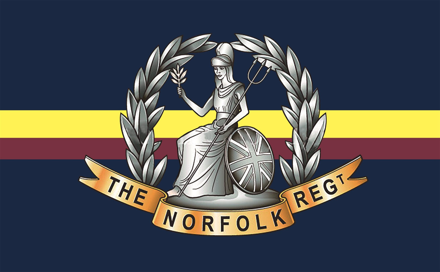 Royal Norfolk regiment flag 5ft x 3ft with eyelets