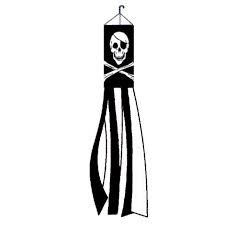 Windsock Tubetails 60inch - Pirate - Skull and Crossbones