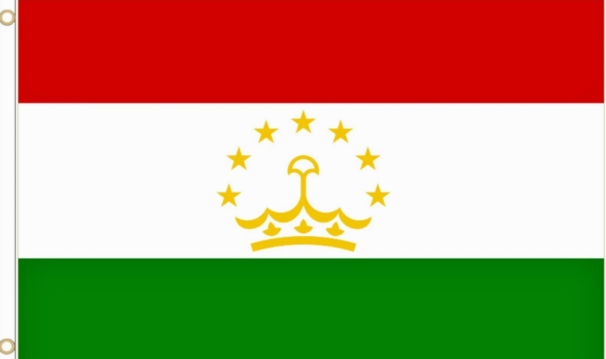 Tajikstan flag 5ft x 3ft with two eyelets