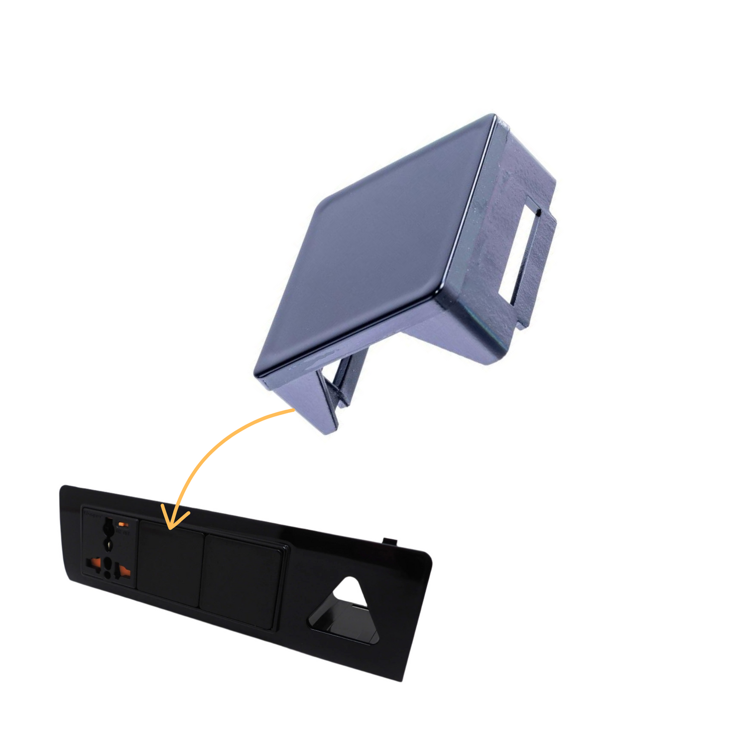Van-X VW T5 Hazard Switch Blanking Plate – Gloss Black Dashboard Trim