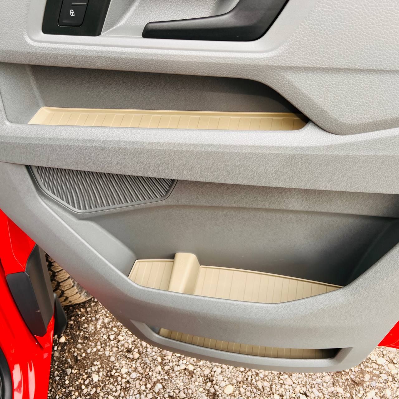 For MAN TGE Rubber Door Liner Pocket Inserts Grey | Van-X