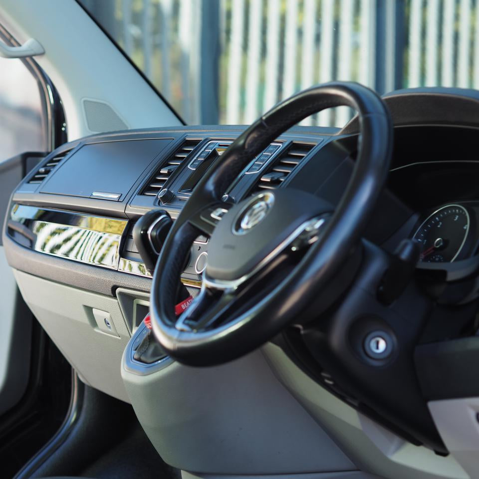 For VW T6 Transporter Lower Dash Styling Trims Comfort Dash Gloss Black Painted and Ready to Fit (Set of 6)