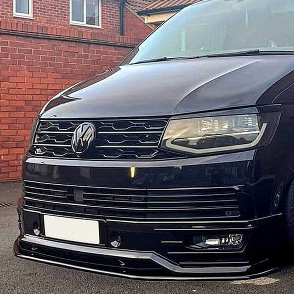 For VW T6 Front R-Line Badgeless Grille - Gloss Black