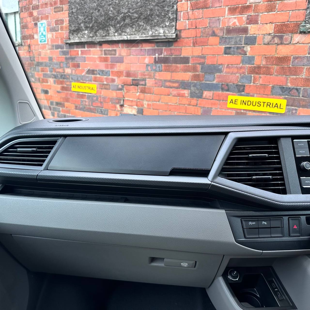 For VW T6.1 Glove Box Magnetic Lid Cover – OEM Textured Finish for Volkswagen Transporter Vans, Campervans