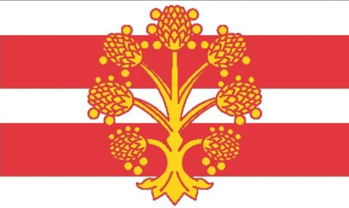 Westmorland flag 5ft x 3ft with two eyelets